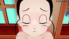 chichi gets stuck in the kitchen in dragon ball z ex 3 part 2