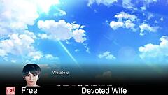 devoted wife in fantasy cartoon