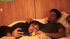 watching a movie with stepbrother, accidentally sucking his cock, almost getting caught