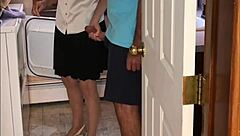 A sexy milf gives in to a neighbor boy in the laundry room