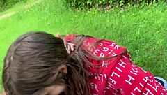 Lesbian Best Friend Sucks Dick On Park Bench!