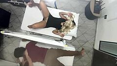 Old man's surprise as his OIL MASSAGE ends in sex