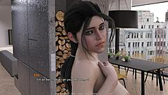 Curvy horny woman in cute outfit dates huge big cock in forbidden 3d hentai