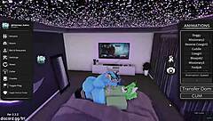 Roblox furry gay character in steamy oral action scene