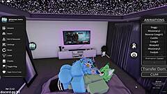Roblox furry gay character in steamy oral action scene