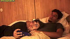 watching a movie with stepbrother, accidentally sucking his cock, almost getting caught