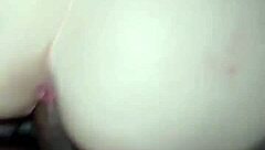 Blonde licks big black cock