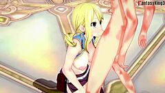 Lucy Heartfilia's deepthroat adventure in Fairy Tail series