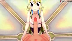 Lucy Heartfilia's deepthroat adventure in Fairy Tail series