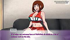 My hero academia ochako uraraka gets her tight little 18+ pussy and ass fucked hard in anime hentai game waifuhub part 5.