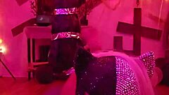 angelg and kuzz in halloween interracial monster cock fun