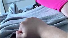 Young stepmom with natural tits helps her sick stepson