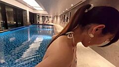 part 1: virgin graduation with intense squirt and bent over action.