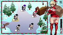 Stuffy Christmas ass with BBCs and monsters in action