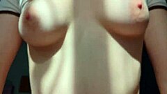 European couple's passionate morning sex session with creampie