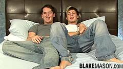 British twinks exchange oral sex before one of them gets to ride a big dick