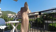 Topless show on a balcony can cause some attention