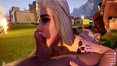 shey nights blowjob in 3d cartoon hentai