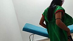 Hot nurse helps horny elf with Christmas desires