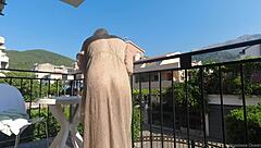 Topless show on a balcony can cause some attention