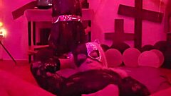 angelg and kuzz in halloween interracial monster cock fun