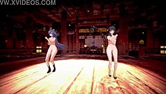 Honkai star rail characters engage in 3d cartoon hentai mmd adventures.