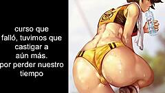 Femdom JOI: Tracer's anal toy play in Overwatch cosplay