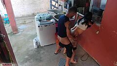 Brazilian maid couldn’t resist my hard cock after boss left