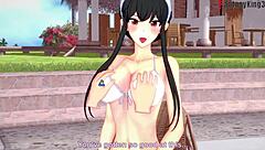 yor forger in bikini gets pool sex!