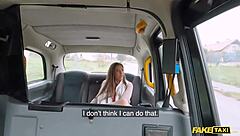 Horny Brunette Pays Taxi With Ass!