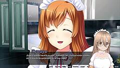 Maid boy manor orgy with commented gameplay in Spanish