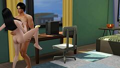 they went at it passionately by the window in uncensored anime action