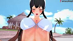 yor forger in bikini gets pool sex!