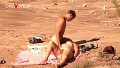 Public beach sex with horny teens and natural tits amateurs