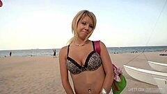 Petite teen with big tits gets messy in HD