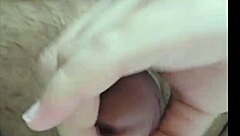 Gay man masturbates and has an orgasm on his body