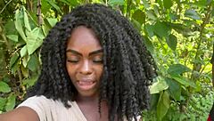 Taking pretty black girl to the waterfall for some fun
