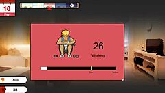 Old cheating wife gets fucked in anime game