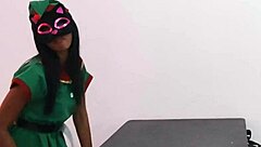 i celebrated christmas in my little 18+ suit, dancing sexy on the desk