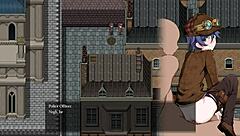 Detective helps inventor to feel sensation of a pussy