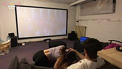 Stepsiblings fuck during Disney movie and call it family bonding