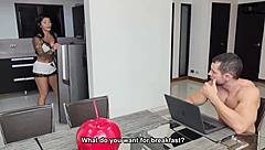 Salome Gil Fucks Her Husband's Stepbrother In Ebony Milf Roleplay