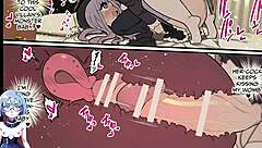 handsome futanari monster lady battles good-looker novice magical girl in anime game