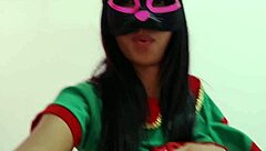 i celebrated christmas in my little 18+ suit, dancing sexy on the desk