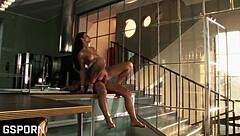 Sensual brunette milf with natural tits enjoys intimate moments with partner