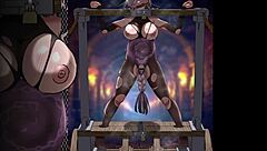 Futa and ecchi content in a gallery of an American animated hentai game