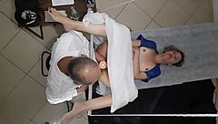 horny patient cums hard during wild gyno exam fingering