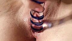 Using multiple dildos on my ass.