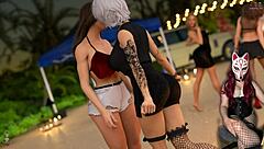 Sexy Babes On The Beach In Steps Of Debauchery