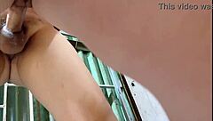 Skinny Blonde Waitress Subtly Licks Tight Pussy After Work